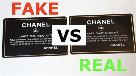 real vs fake chanel handbags|Chanel authenticity card check.